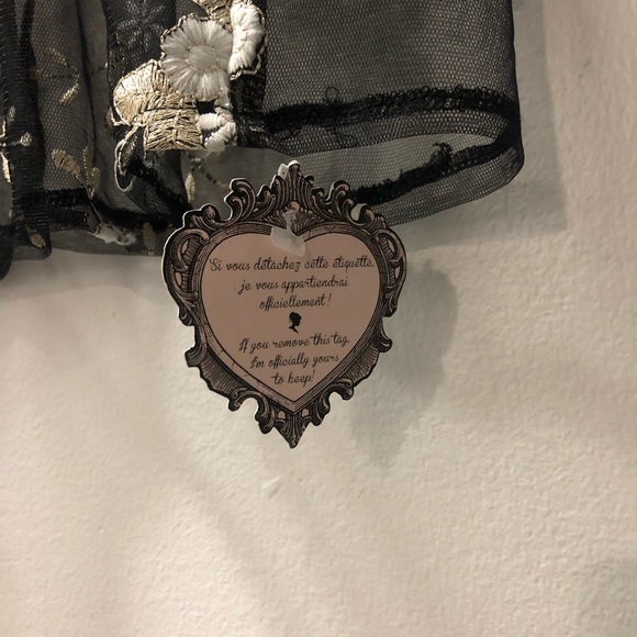 (219) Black Sheer Floral Mini Dress - Picture 13 of 16